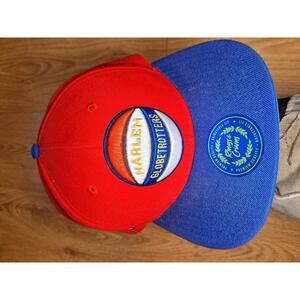 Harlem Globetrotters Ring & Crwns Snapback Hat Cap Red Blue